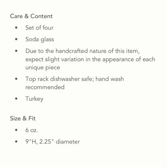 NIB Anthropologie Hand-carved Sofia Flutes, Set of 4 - Picture 4 of 10